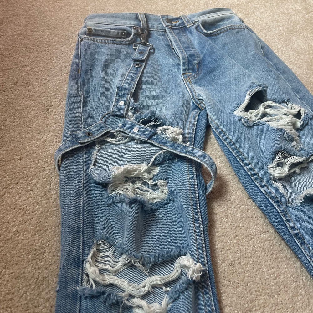 Carmar denim distressed unique high rise jeans - Picture 6 of 6